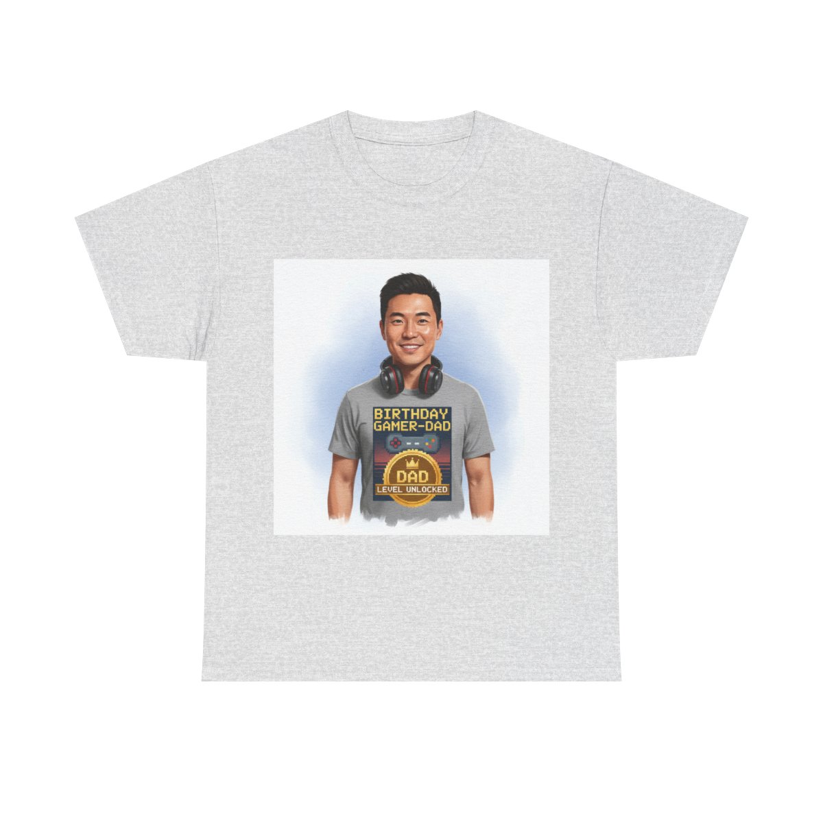 Dad Level Unlocked Tee — personalized dad gift preview